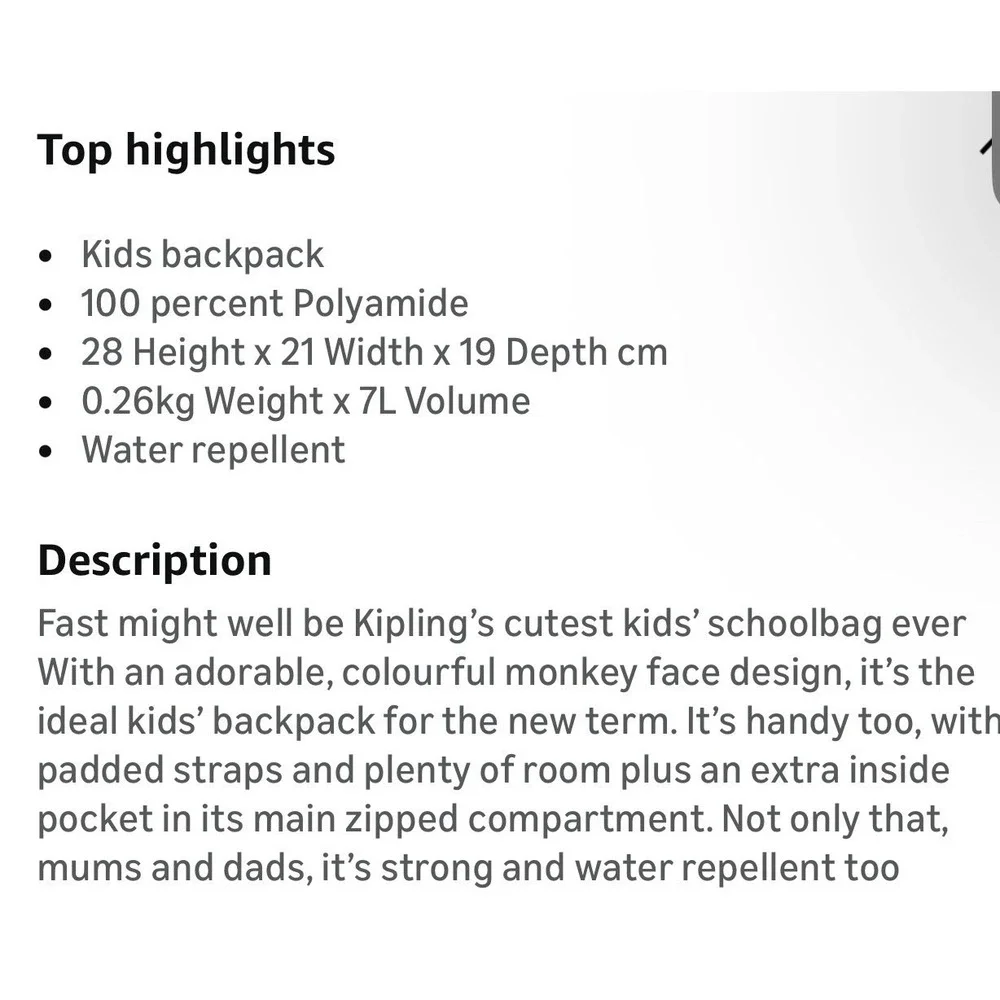 Kipling Faster Ergonomic Kids Backpack 7L True Pink School Travel